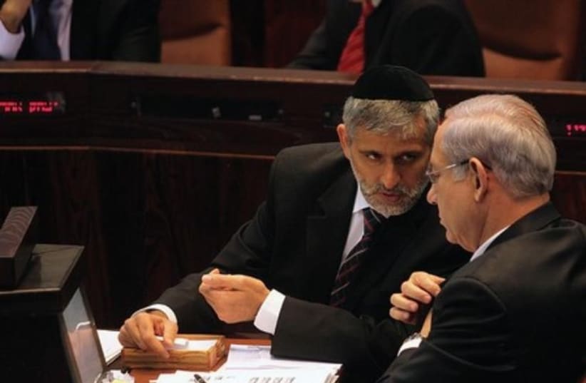 Binyamin Netanyahu and Eli Yisahi  (photo credit: Courtesy)