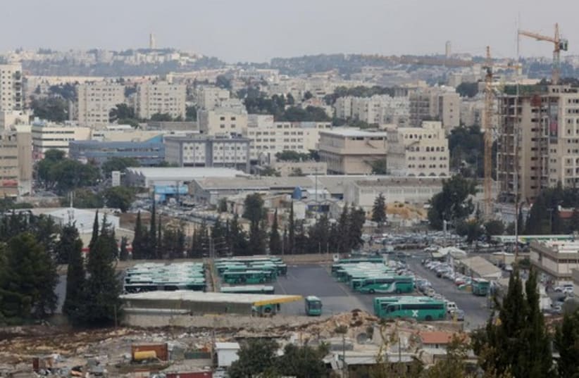 A view of Jerusalm is seen from the disputed Givat Hamatos neighborhood (photo credit: MARC ISRAEL SELLEM)