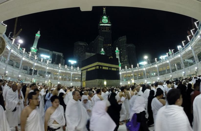 Pilgrims at Haj ceremony in Mecca (photo credit: REUTERS)