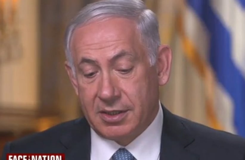 Netanyahu speaks with Bob Schieffer on CBS's “Face the Nation”  (photo credit: screenshot)