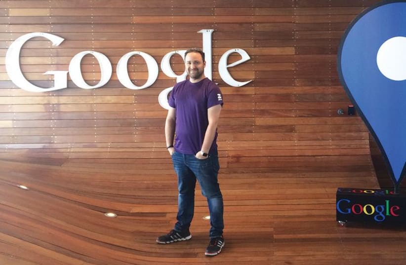 Hillel Fuld at Google headquarters in Tel Aviv. (photo credit: HILLEL FULD)