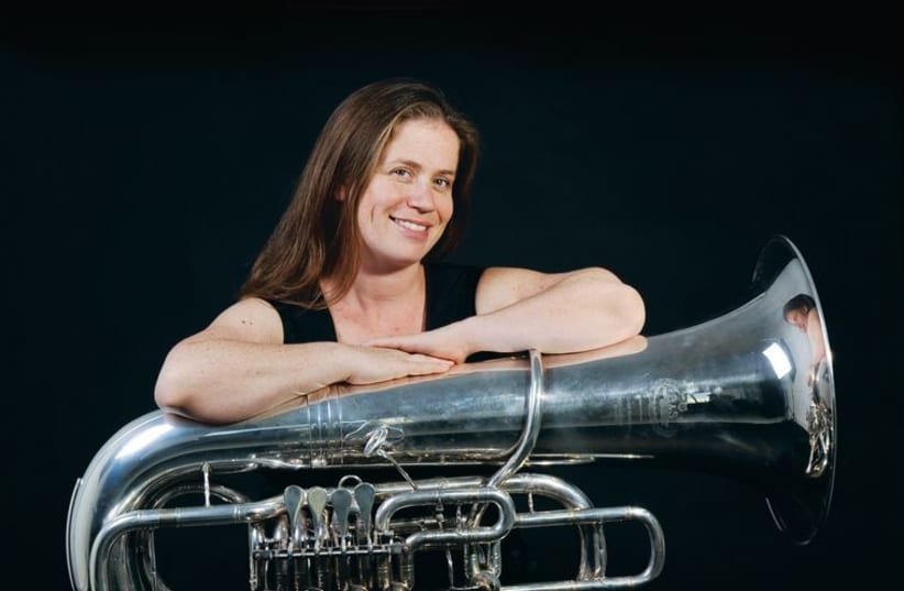 Avital Handler proves that woman can play the tuba. (photo credit: LOUISE GREEN)