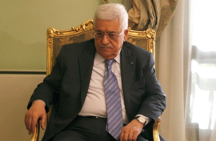 Palestinian Authority President Mahmoud Abbas in Cairo, October 11 (photo credit: REUTERS)