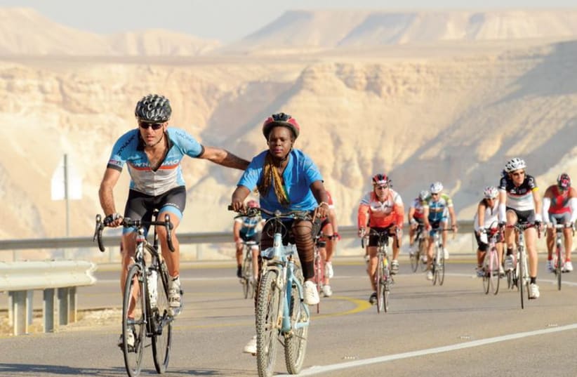 This year’s Desert Shanti House ride goes from the main Tel Aviv branch to the Desert Shanti House facility in the Negev. (photo credit: AMIR GAI)