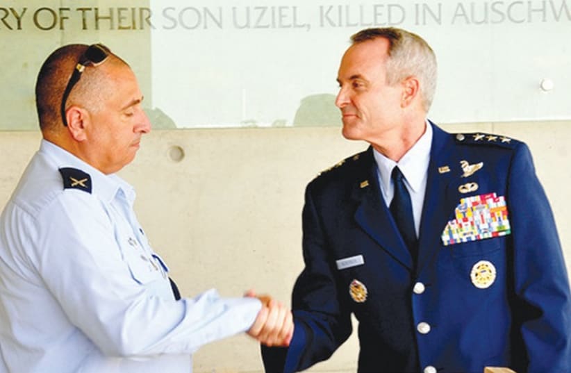 LT.-GEN. DARRYL ROBERSON (right), commander of the Joint Defense Force-Israel. (photo credit: IAF)