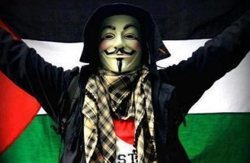 Picture of Anonymous hacker from social media‏ (photo credit: SOCIAL MEDIA)