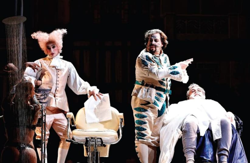 ‘The Barber of Seville’ takes on a contemporary look at the Israeli Opera. (photo credit: ROSINA MATTHIAS HORN)