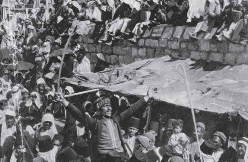 Hebron 1929: Exhorting the mobs to save al-Aksa from the Jews. (photo credit: JERUSALEM POST ARCHIVE)