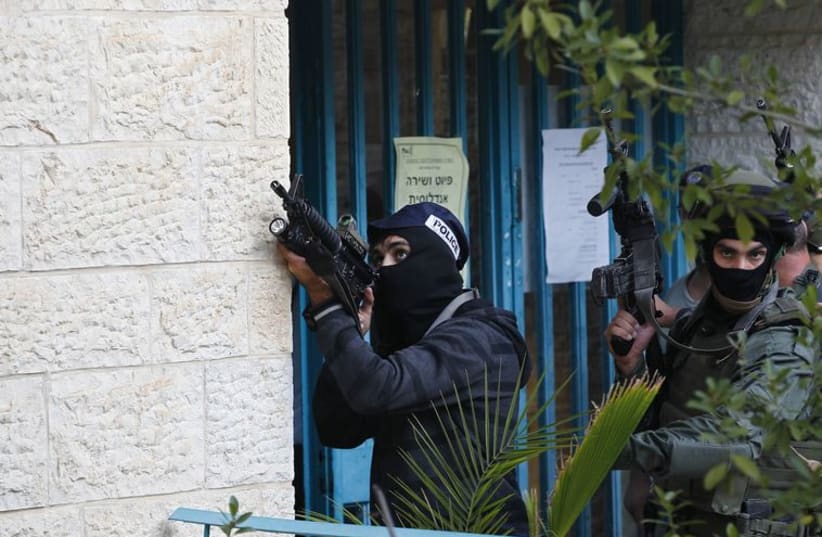 Terror attack scene in Jerusalem  (photo credit: REUTERS)