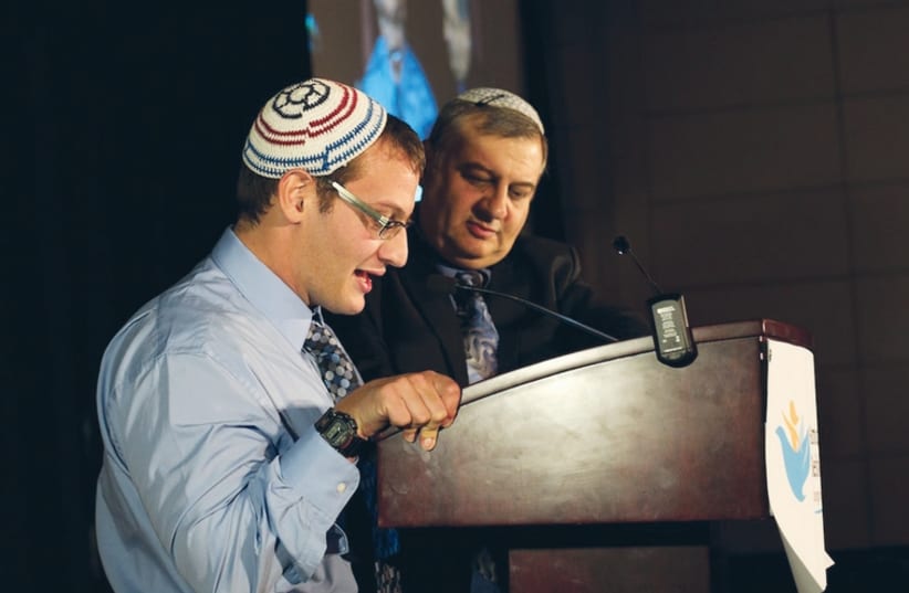 At the 2014 Humanitarian Award event, Ori Schreiber quipped, ‘You can take a man out of Beit Issie, but you can’t take Beit Issie out of a man.’ (photo credit: GULER UGUR PHOTOGRAPHY)