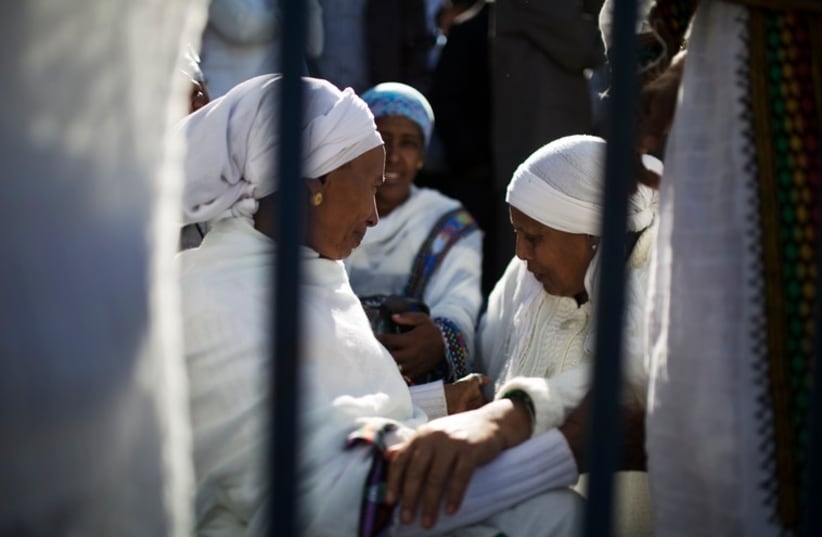 Members of the Ethiopian Jewish community in Israel mark the holiday of Sigd in Jerusalem November 20, 2014 (photo credit: REUTERS)