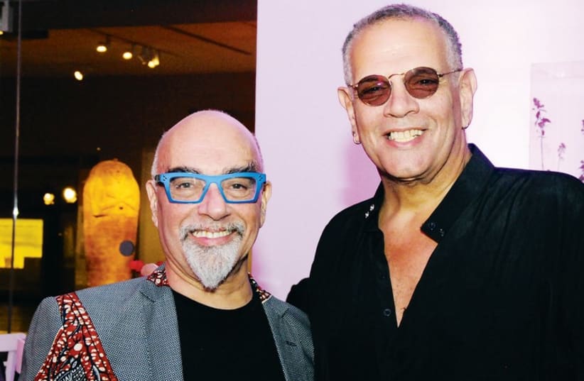 Chef Yisrael Aharoni and costume designer Yuval Caspin at the Israeli friends of the Israel Museum gala event (photo credit: PETER LENY/ISRAEL MUSEUM)