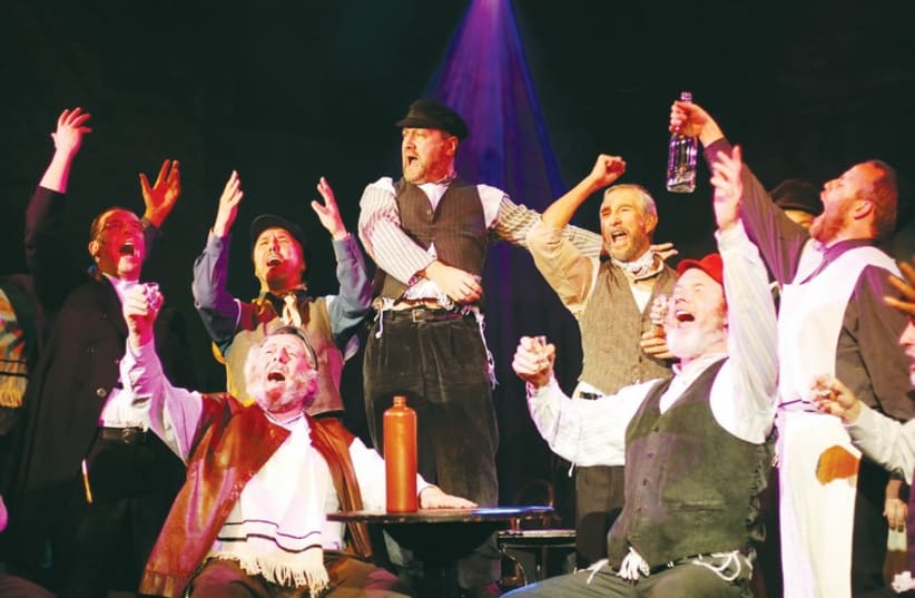 A 2008 staging of ‘Fiddler on the Roof’ at the Thwaites Empire Theatre in London. (photo credit: THWAITES/FLICKR)