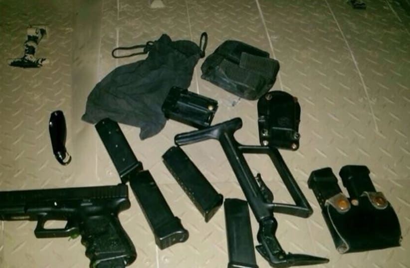 Weapons seized in Nablus by IDF (photo credit: IDF SPOKESMAN’S UNIT)