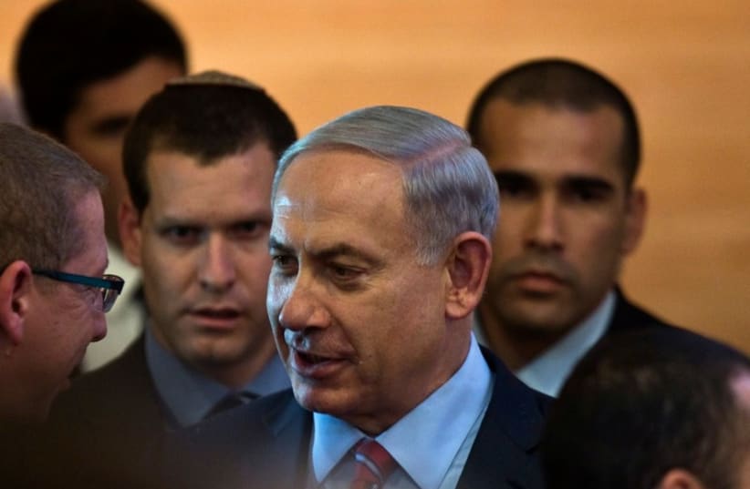 Prime Minister Benjamin Netanyahu arrives in Jerusalem ahead of the new year (photo credit: REUTERS)