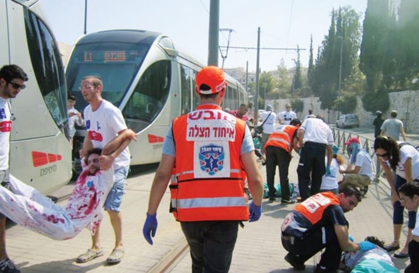 United Hatzalah's training excercise (photo credit: COURTESY UNITED HATZALAH)