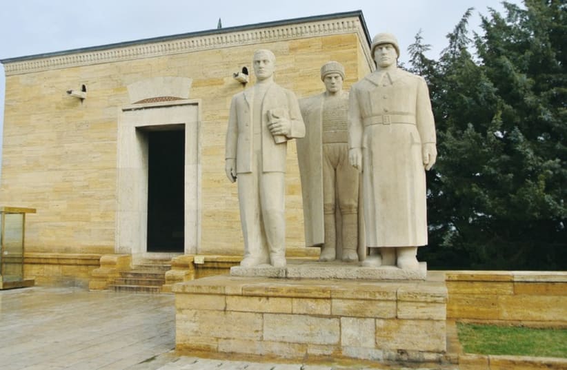 The Mausoleum of Atatürk in Ankara. (photo credit: SETH J. FRANTZMAN)