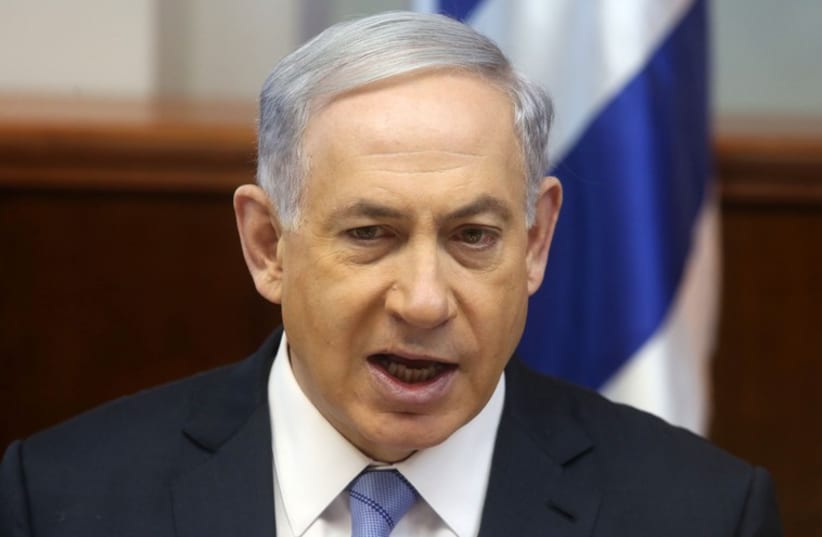 Netanyahu at cabinet meeting (photo credit: MARC ISRAEL SELLEM/THE JERUSALEM POST)