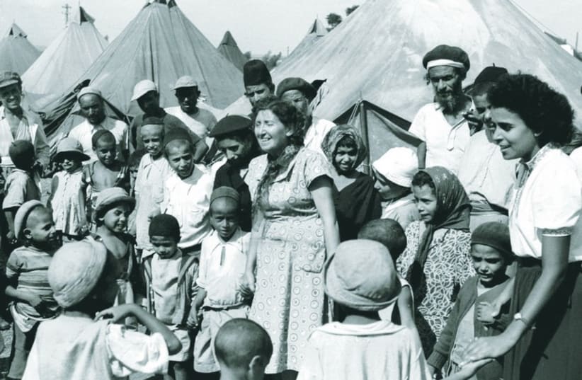 Immigrants from Yemen in a tent encampment in 1949. (photo credit: REUTERS)