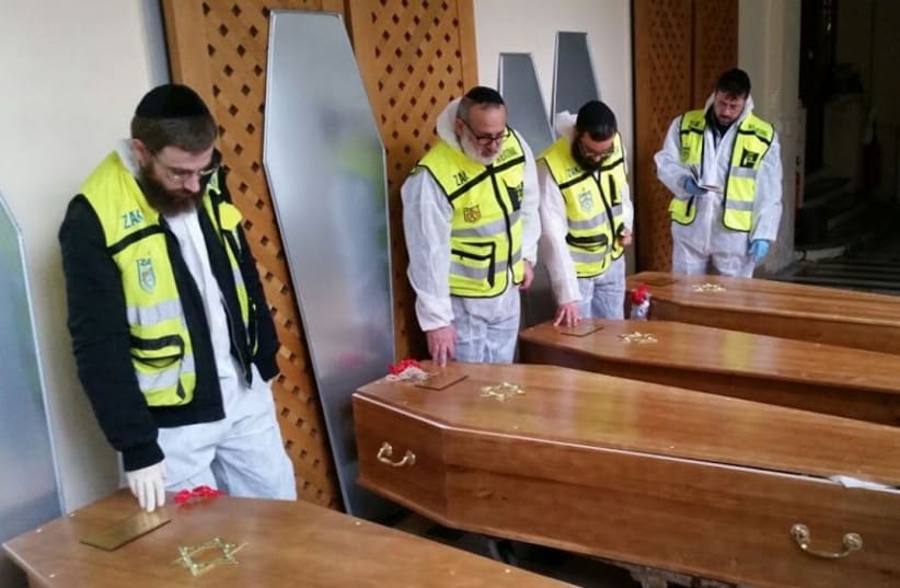 Coffins of Paris kosher market attack being transported to Israel (photo credit: ZAKA RESCUE AND RECOVERY ORGANIZATION)