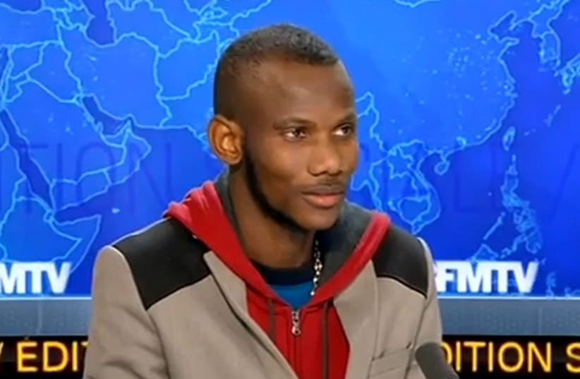 Lassana Bathily interviews on French TV (photo credit: screenshot)