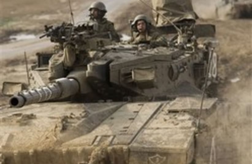 idf tank army gaza soldiers troops 248 (photo credit: AP)
