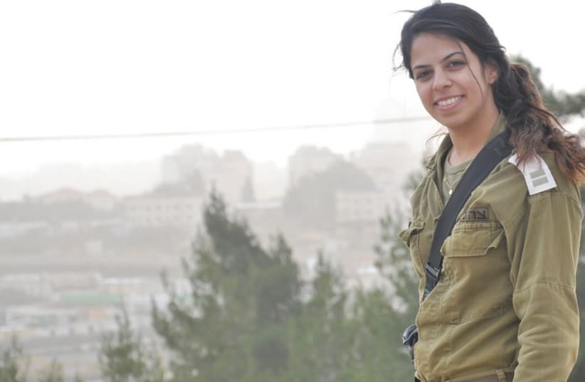 Operations officer Lt. Hila Sharabi’s Binyamin territorial brigade has also seen a clear spike in the number of violent incidents (photo credit: IDF SPOKESPERSON'S UNIT)