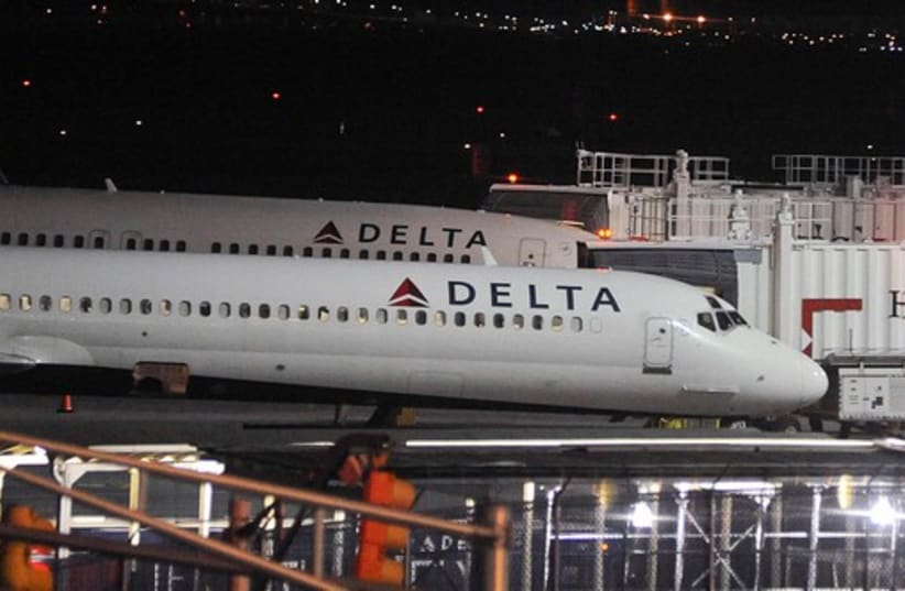 Delta Airlines airplanes at JFK airport, NY. (photo credit: REUTERS)