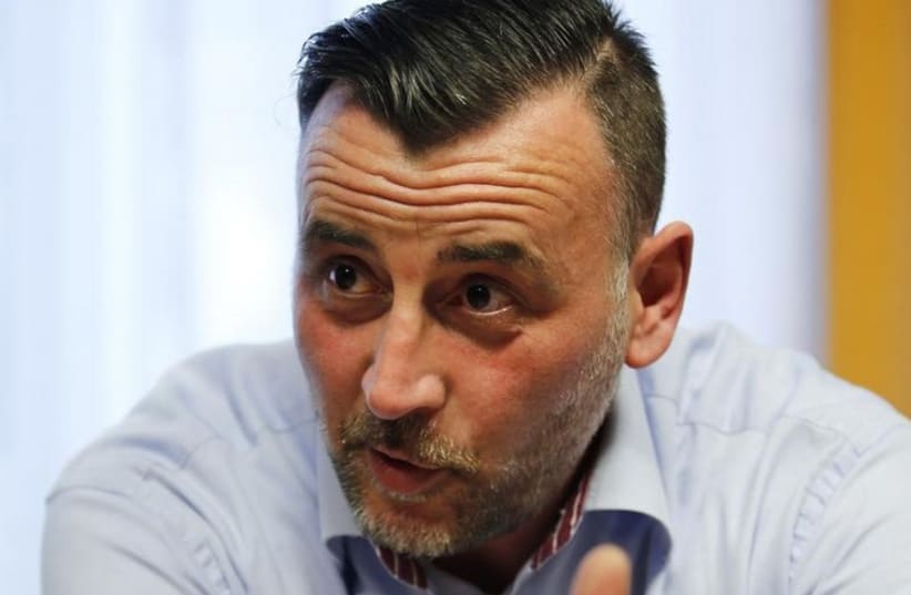 File photo of Lutz Bachmann, co-leader of anti-immigration group PEGIDA, a German abbreviation for "Patriotic Europeans against the Islamization of the West" (photo credit: REUTERS)