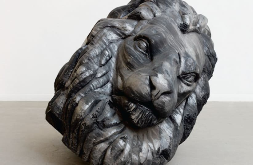Sasha Serber, ‘Lion Head,’ 2012, acrylic on polystyrene. (photo credit: TEL AVIV MUSEUM OF ART)