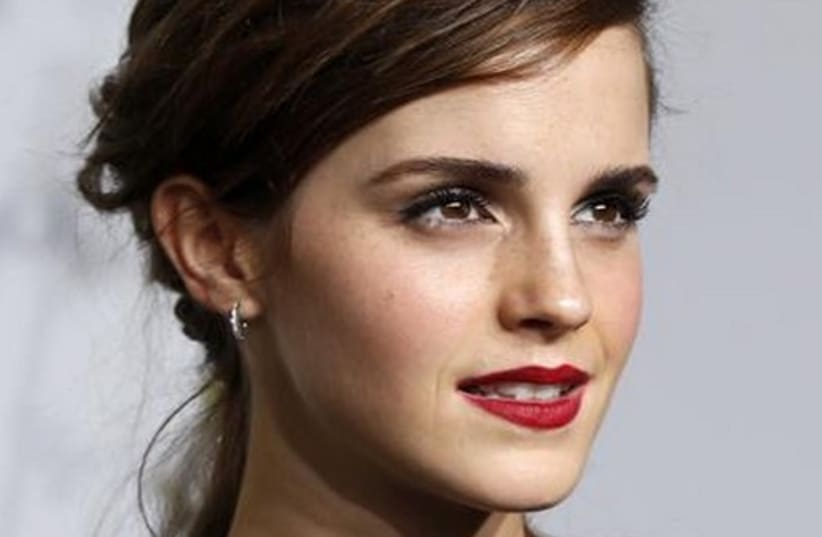 Actress Emma Watson is seen on the red carpet (photo credit: REUTERS)