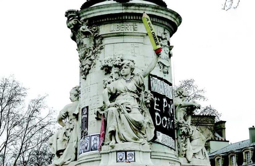 La place de la République (Paris) le 11 janvier dernier (photo credit: REUTERS)