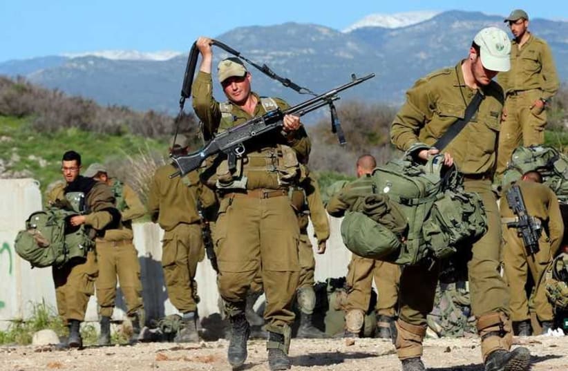 IDF soldiers near the Israel-Lebanon border (photo credit: REUTERS)