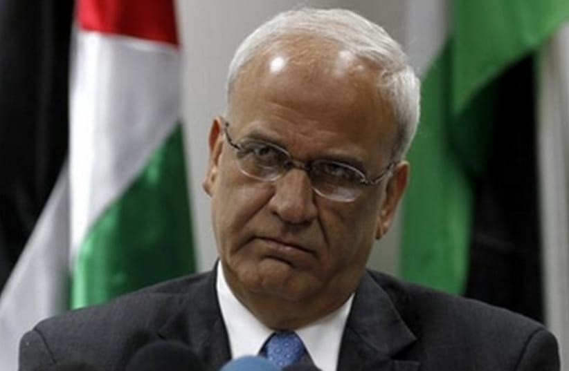 Chief Palestinian negotiator Saeb Erekat (photo credit: REUTERS)
