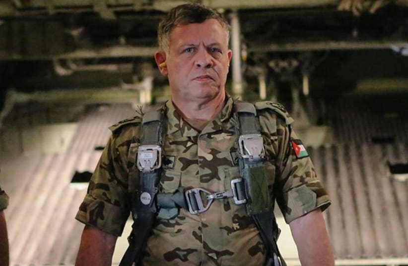 Jordan's King Abdullah in an army uniform taken from the King's facebook account after he swore to increase war against ISIS (photo credit: FACEBOOK)