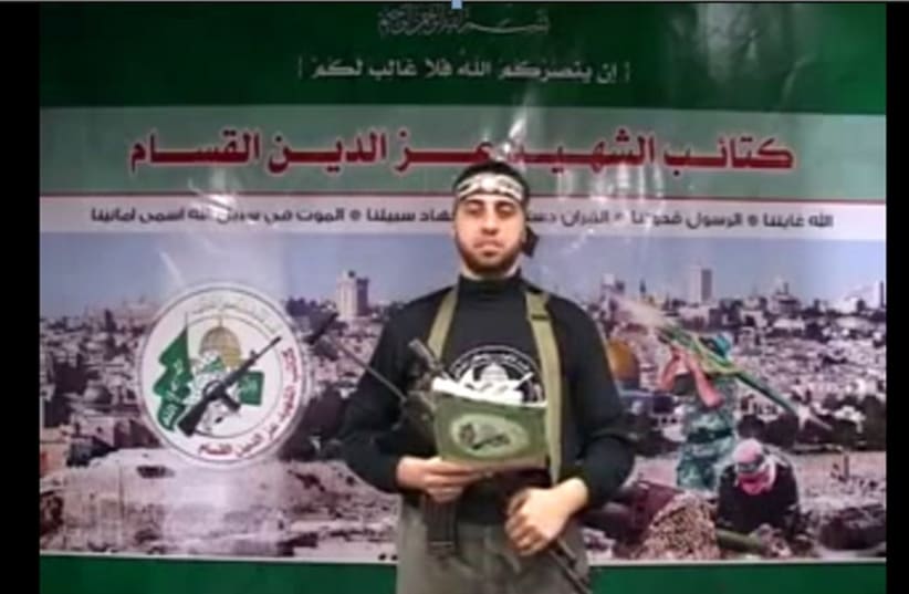 Izzadin Al-Kassam operative Abdullah Murtaja appeared on the list of 17 "journalists" killed in the summer conflict between Hamas and Israel (photo credit: YOUTUBE SCREENSHOT)