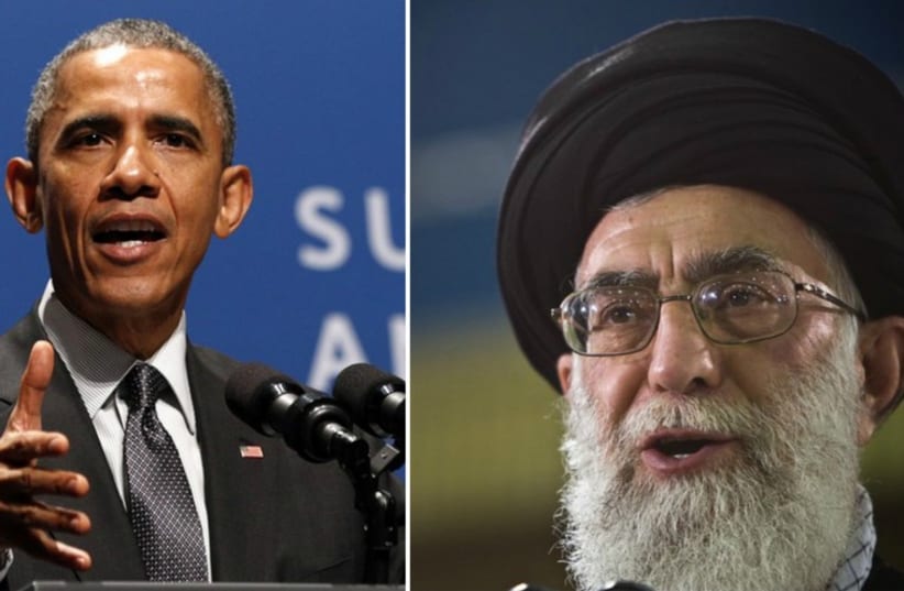  Iran's Supreme Leader Ayatollah Ali Khamenei and US President Barack Obama.  (photo credit: REUTERS)
