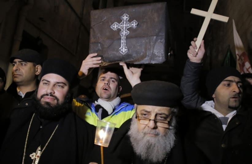 Coptic Christians in Jerusalem (photo credit: REUTERS)