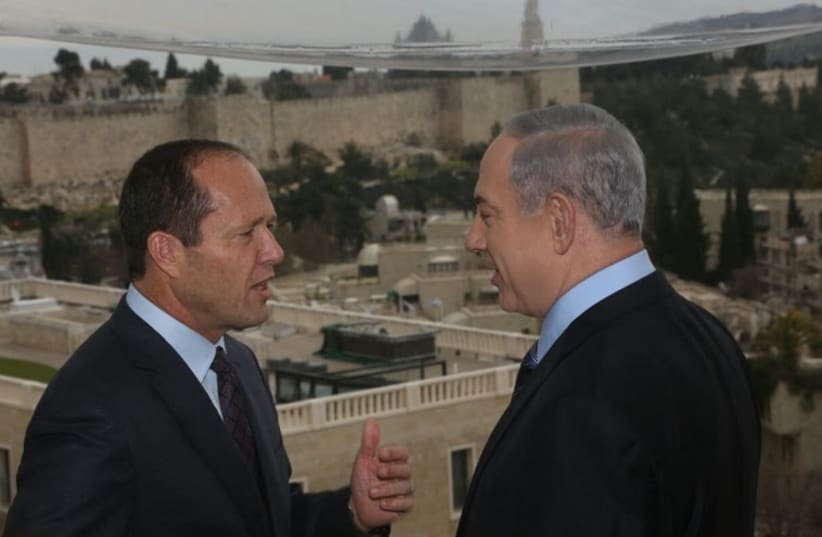 Benjamin Netanyahu and Nir Barkat (photo credit: MARC ISRAEL SELLEM/THE JERUSALEM POST)