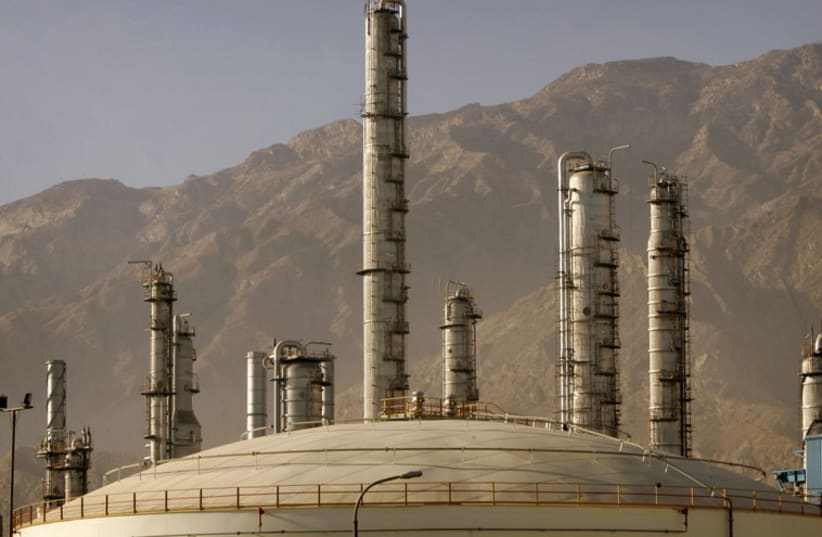 A view of a petrochemical complex in Assaluyeh seaport on Iran's Persian Gulf coast  (photo credit: REUTERS)