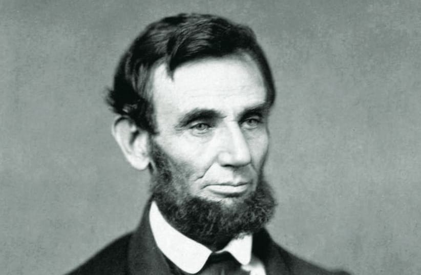 Abraham Lincoln's first presidential portrait. (photo credit: Wikimedia Commons)