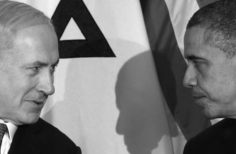 Netanyahu and Obama (photo credit: KEVIN LAMARQUE/REUTERS)