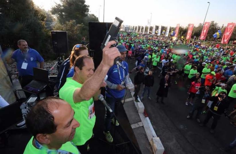 The 5th annual Jerusalem Marathon takes place in the capital, March 13 (photo credit: JERUSALEM MUNICIPALITY)