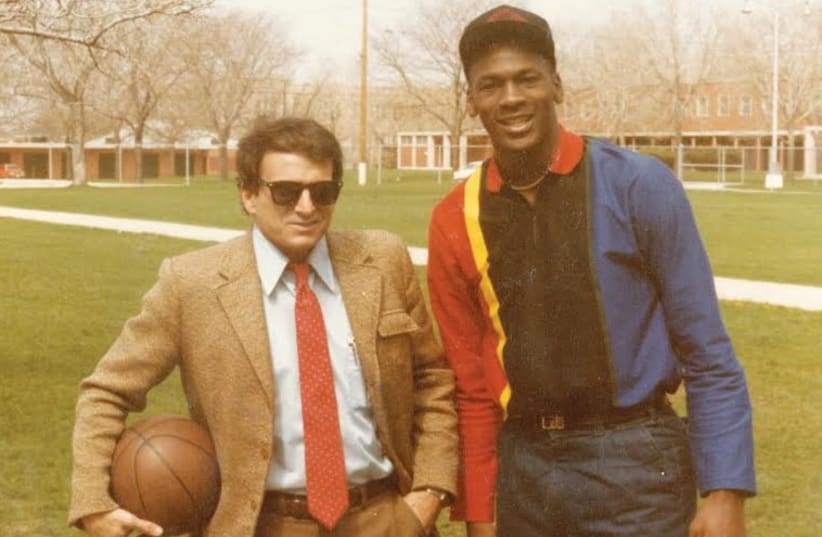  Arik Henig and Michael Jordan in 1984 (photo credit: Courtesy)