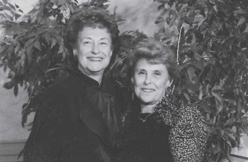 Alice and her sister Saralee, 1988, at the bar mitzvah of her only grandson Joshua. (photo credit: Courtesy)