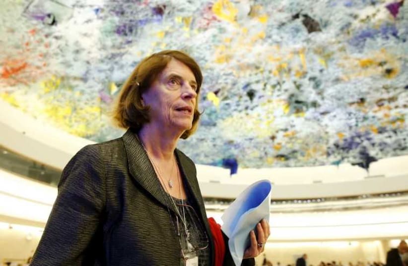 Chair of the Commission of Inquiry on the 2014 Gaza Conflict Mary McGowan Davis (photo credit: REUTERS)