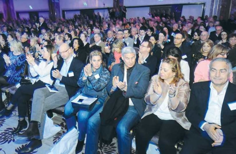UK SUPPORTERS OF ISRAEL participate in a day-long conference (photo credit: JOHN RIFKIN)