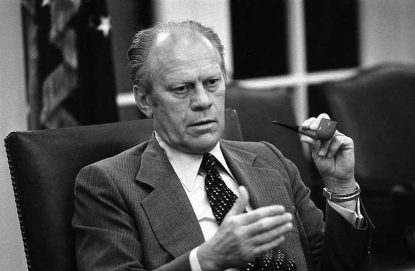 Former US President Gerald Ford was rebuffed by Congress in his attempts to "reassess" relations with Israel (photo credit: REUTERS)