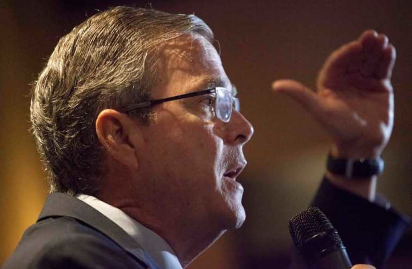 Probable 2016 Republican US presidential candidate and former Florida Governor Jeb Bush (photo credit: REUTERS)