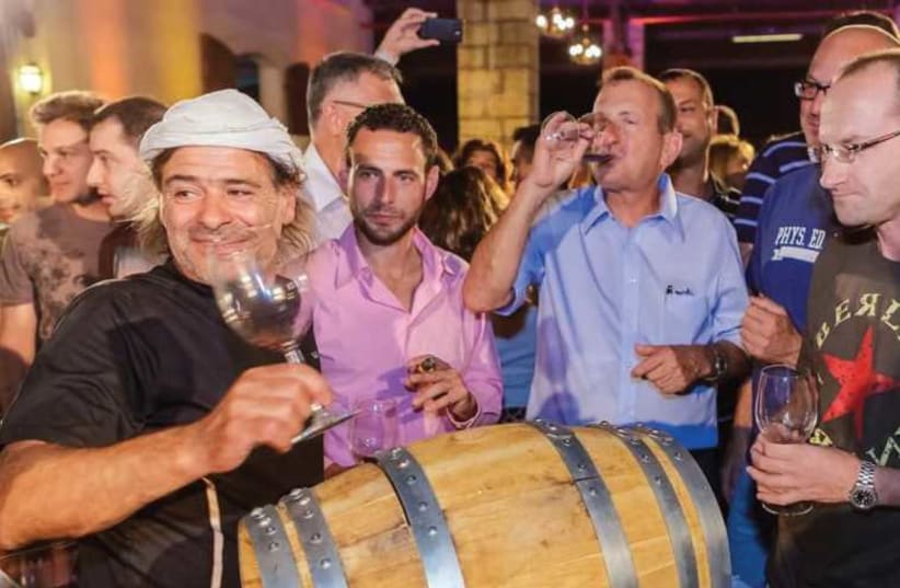 Visitors at Beersheba’s wine festival, Salute 2015, enjoy the beverages and the atmosphere. (photo credit: Courtesy)